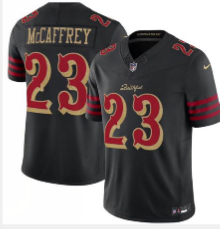 Men Nike San Francisco 49ers #23 Mccaffrey black Limited NFL 2025 Jersey 0012